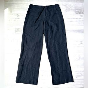 Coldwater Creek Linen Blend Black Wide Leg Pant - Size 10